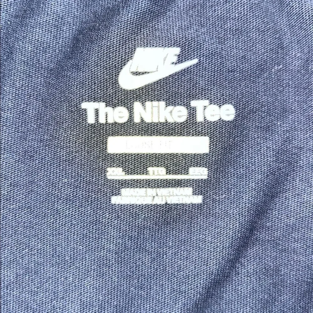 Navy Blue Black Nike Tee Shirt XXL Leopard Print Just Do It Printed Sleeve JDI